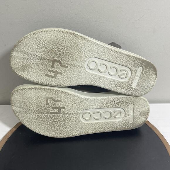 Ecco Sandals Shoes‎ Mens Size 13 US 47 EU Brown Leather Double Buckle Slides - Picture 10 of 11